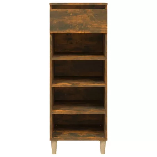  füstös tölgy színű szerelt fa cipősszekrény 40x36x105 cm