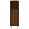  barna tölgyszínű szerelt fa fürdőszobaszekrény 30x30x100 cm