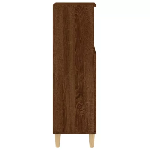  barna tölgyszínű szerelt fa fürdőszobaszekrény 30x30x100 cm