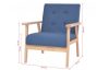 VID 2 személyes dizájnos kék kanapé + karosszék
