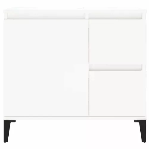  fehér szerelt fa fürdőszobaszekrény 65 x 33 x 60 cm