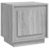  szürke sonoma színű szerelt fa éjjeliszekrény 44x35x45 cm