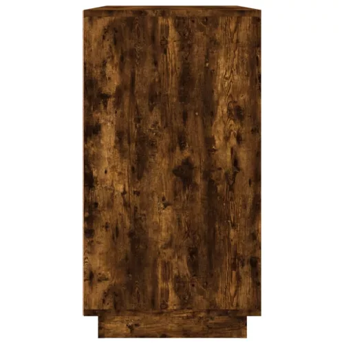  füstös tölgy színű szerelt fa tálalószekrény 80 x 34 x 75 cm