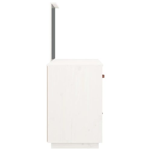  fehér tömör fenyőfa fésülködőasztal 95 x 50 x 134 cm