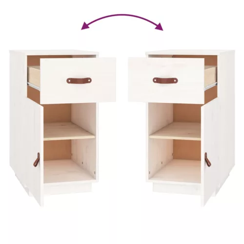  fehér tömör fenyőfa íróasztalszekrény 40x50x75 cm