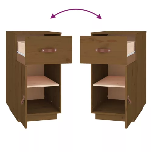  mézbarna tömör fenyőfa íróasztalszekrény 40 x 50 x 75 cm