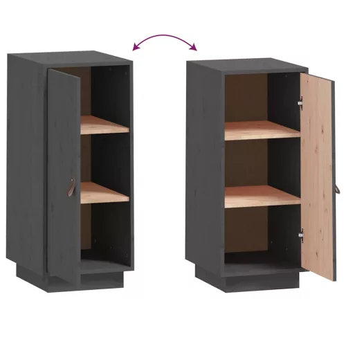  szürke tömör fenyőfa tálalószekrény 34 x 40 x 75 cm