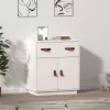  fehér tömör fenyőfa tálalószekrény 65,5 x 40 x 75 cm