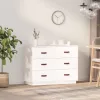  fehér tömör fenyőfa tálalószekrény 100 x 40 x 75 cm