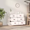  fehér tömör fenyőfa tálalószekrény 100 x 40 x 75 cm