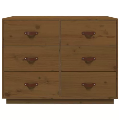  mézbarna tömör fenyőfa tálalószekrény 100 x 40 x 75 cm