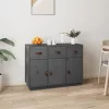  szürke tömör fenyőfa tálalószekrény 100 x 40 x 75 cm