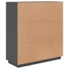  szürke tömör fenyőfa magasszekrény 100 x 40 x 108,5 cm