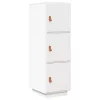  fehér tömör fenyőfa magasszekrény 34 x 40 x 108,5 cm