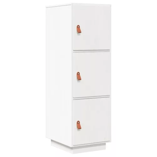  fehér tömör fenyőfa magasszekrény 34 x 40 x 108,5 cm