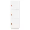  fehér tömör fenyőfa magasszekrény 34 x 40 x 108,5 cm