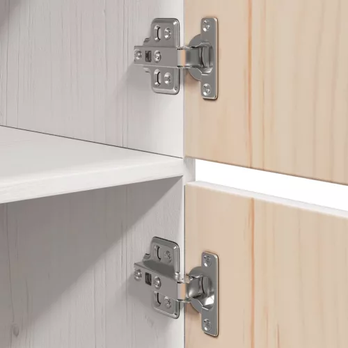  fehér tömör fenyőfa magasszekrény 34 x 40 x 108,5 cm