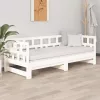  fehér tömör fenyőfa kihúzható kanapéágy 2 x (80 x 200) cm 