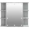  szürke sonoma tölgy színű tükrös szekrény LED-del 70x16,5x60 cm