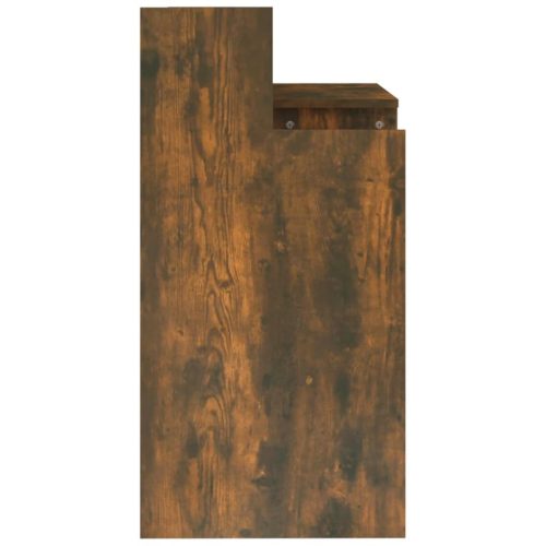  füstös tölgy színű szerelt fa íróasztal LED-ekkel 97x45x90 cm