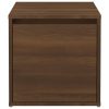  barna tölgyszínű szerelt fa tárolódoboz 40,5 x 40 x 40 cm