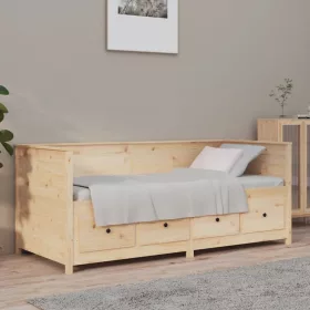  tömör fenyőfa kanapéágy matrac nélkül 90 x 190 cm