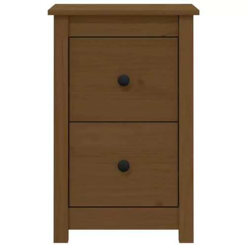  2 darab mézbarna tömör fenyőfa éjjeliszekrény 40x35x61,5 cm