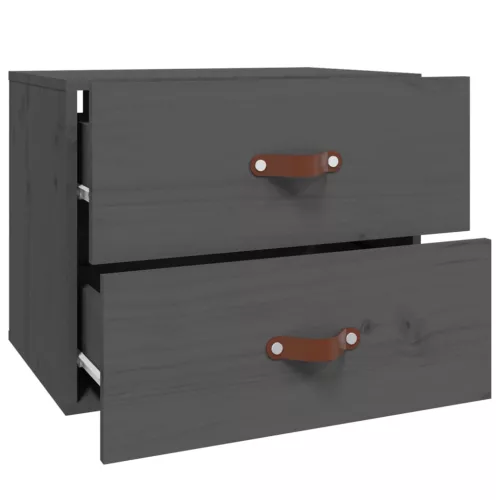  szürke falra szerelhető éjjeliszekrény 50 x 36 x 40 cm