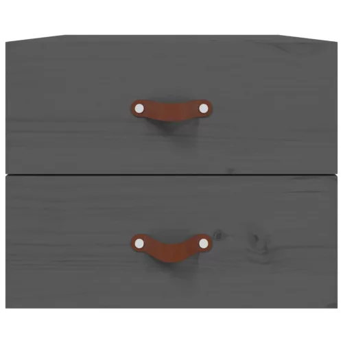  2 db szürke falra szerelhető éjjeliszekrény 50 x 36 x 40 cm