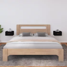    2 db fekete falra szerelhető éjjeliszekrény 40 x 29,5 x 22 cm