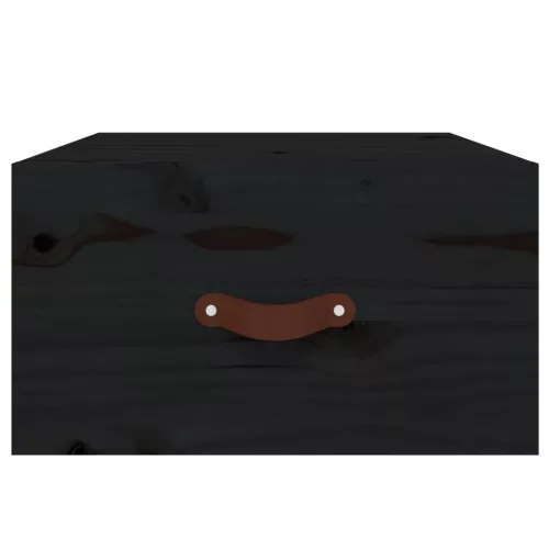  2 db fekete falra szerelhető éjjeliszekrény 40 x 29,5 x 22 cm