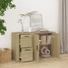  sonoma tölgy színű szerelt fa tálalóasztal 100x33x59,5 cm