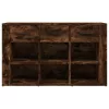  füstös tölgy színű szerelt fa tálalószekrény 100x30x59,5 cm