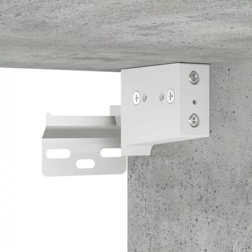  betonszürke szerelt fa fali cipőszekrény 100x35x38 cm