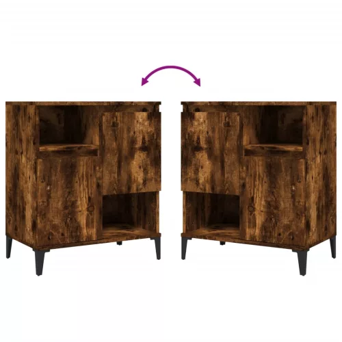  füstös tölgy színű szerelt fa tálalószekrény 60 x 35 x 70 cm