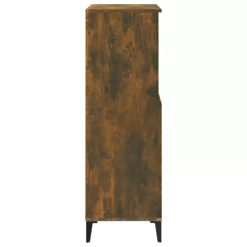  füstös tölgy színű szerelt fa magasszekrény 60 x 36 x 110 cm