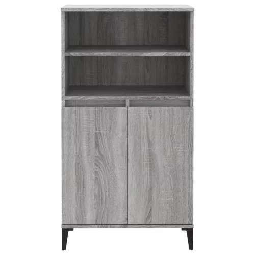  szürke sonoma szerelt fa magasszekrény 60 x 36 x 110 cm