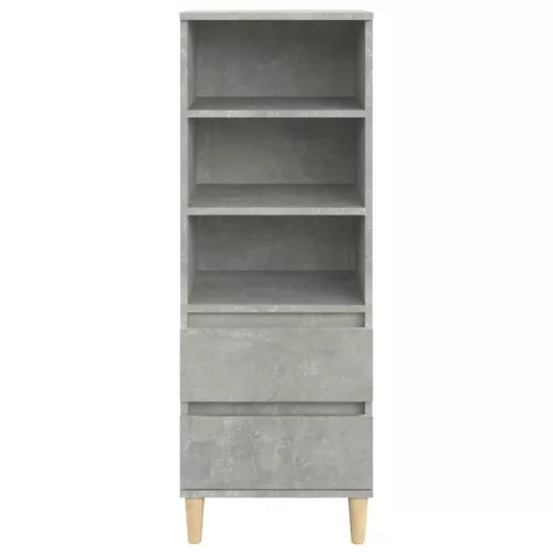  betonszürke szerelt fa magasszekrény 40 x 36 x 110 cm