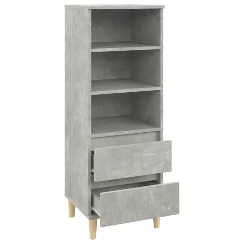  betonszürke szerelt fa magasszekrény 40 x 36 x 110 cm
