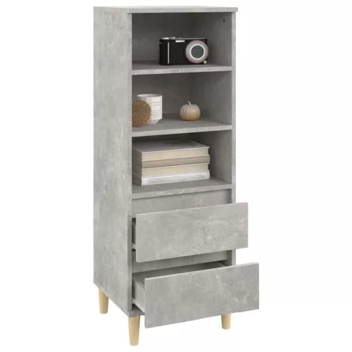  betonszürke szerelt fa magasszekrény 40 x 36 x 110 cm