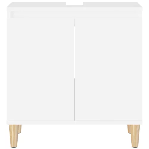  fehér szerelt fa mosdószekrény 58x33x60 cm