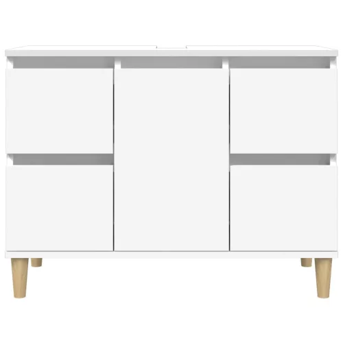  fehér szerelt fa mosdószekrény 80 x 33 x 60 cm