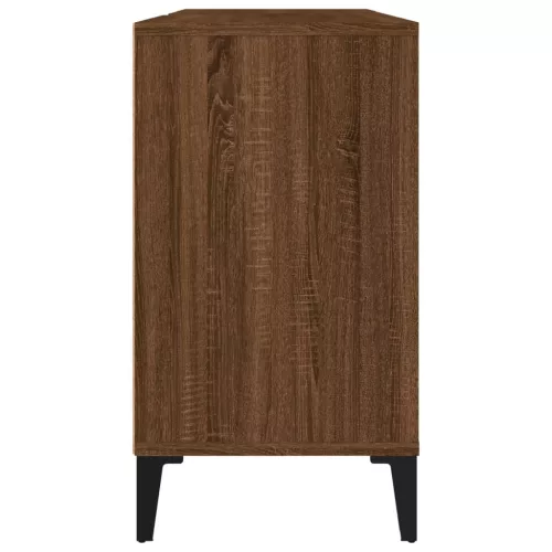  barna tölgyszínű szerelt fa mosdószekrény 80 x 33 x 60 cm