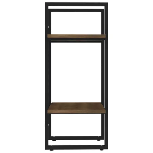  2 szintes barna tölgyszínű szerelt fa könyvszekrény 40x30x70 cm