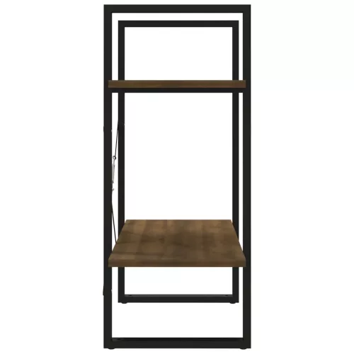  2-szintes barna tölgyszínű szerelt fa könyvszekrény 60x30x70 cm