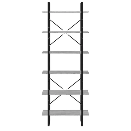  szürke sonoma színű szerelt fa magasszekrény 80 x 30 x 210 cm