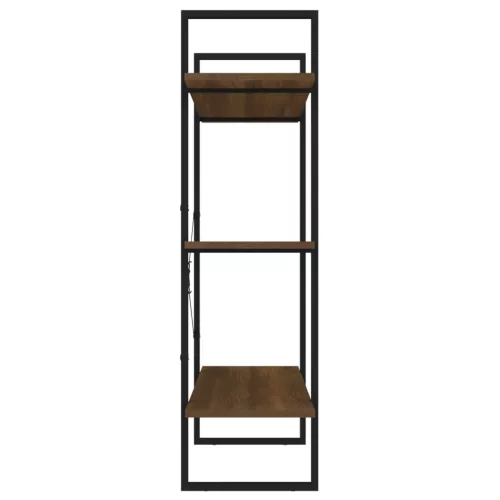  barna tölgyszínű szerelt fa könyvszekrény 100 x 30 x 105 cm