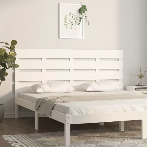  fehér tömör fenyőfa fejtámla 140 x 3 x 80 cm