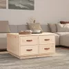  tömör fenyőfa dohányzóasztal 80x80x45 cm