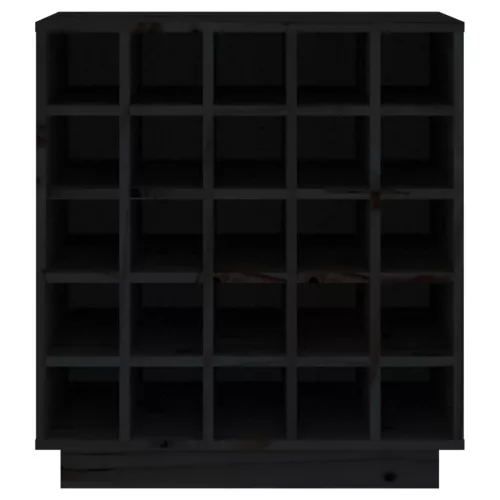  fekete tömör fenyőfa borszekrény 55,5x34x61 cm